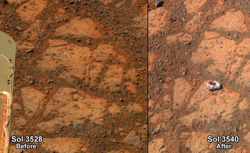 Mysterious Rock Found By Opportunity On Mars